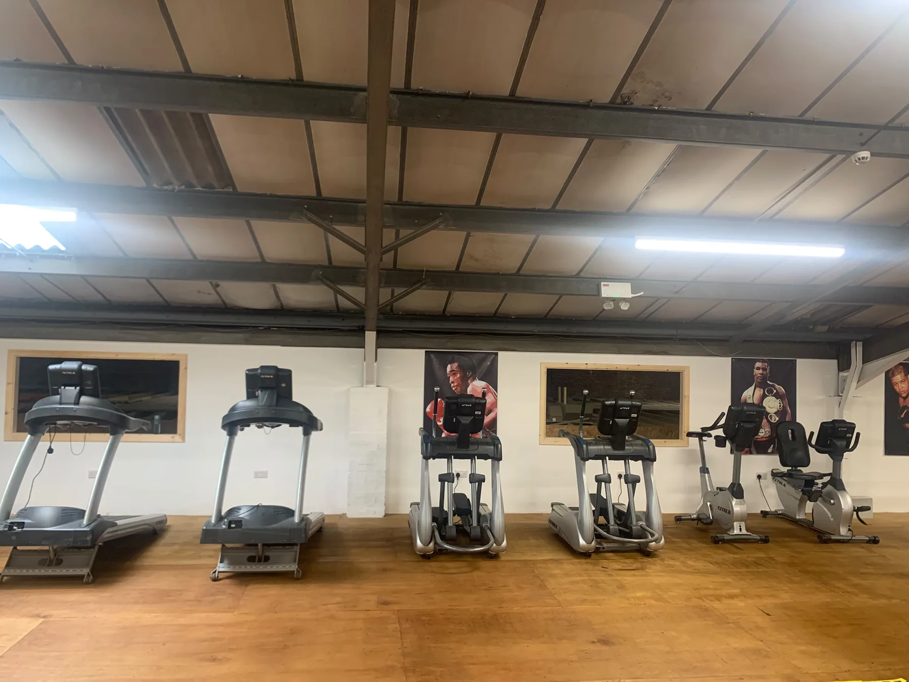 Treadmills, cross-trainers and exercise bikes in the cardio suite at Total Body Fitness, Crofty